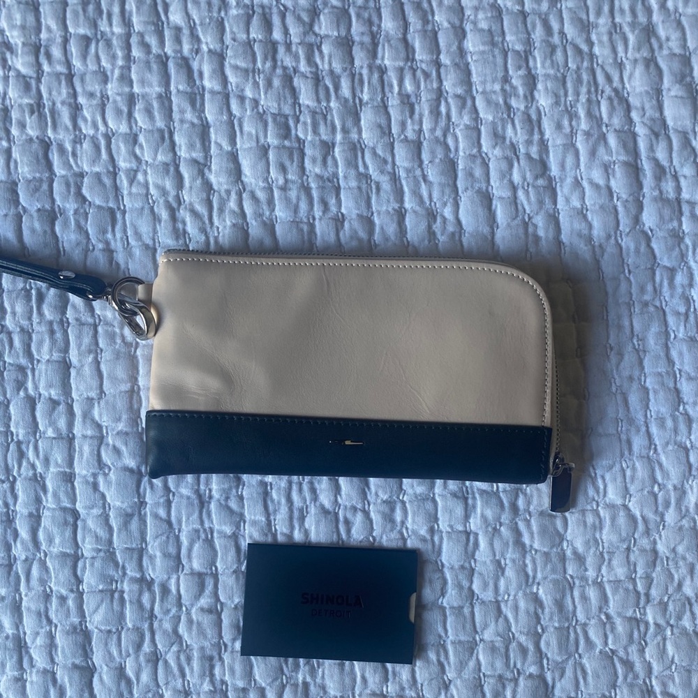 Shinola Leather Signature Wristlet